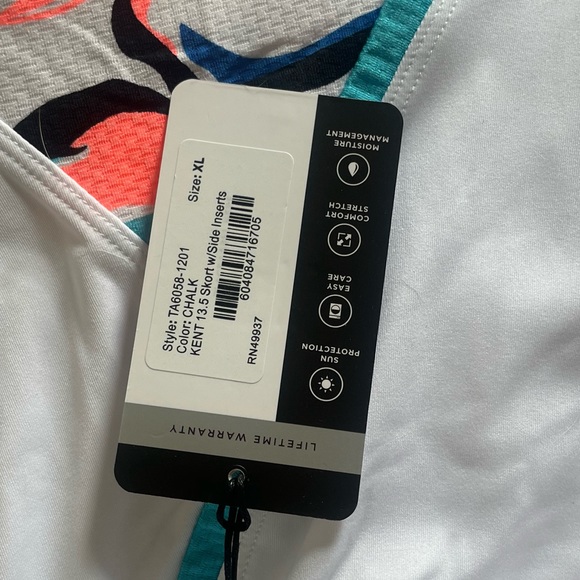 NWT Hard Tail Forever Athletic Kent Skort 13.5 W side slit color chalk womens XL - Picture 4 of 5